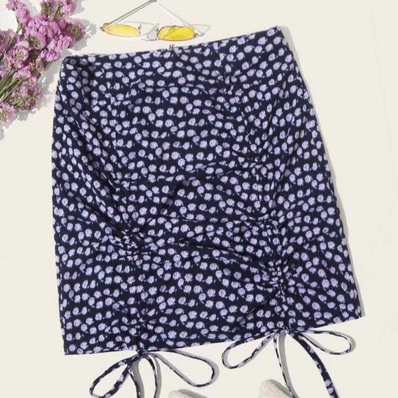 Ruched Drawstring Skirt - Picture 1 of 2